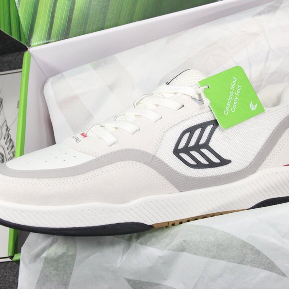 NEW Cariuma UBA Leather Sneakers, White Premium Leather/Gum & Ice, Mens 12.5 - Picture 1 of 7